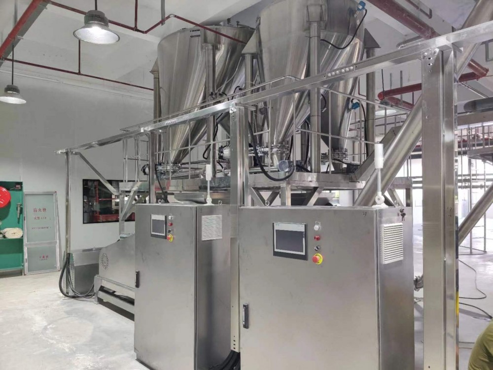 糖、膨化粉輸送現(xiàn)場